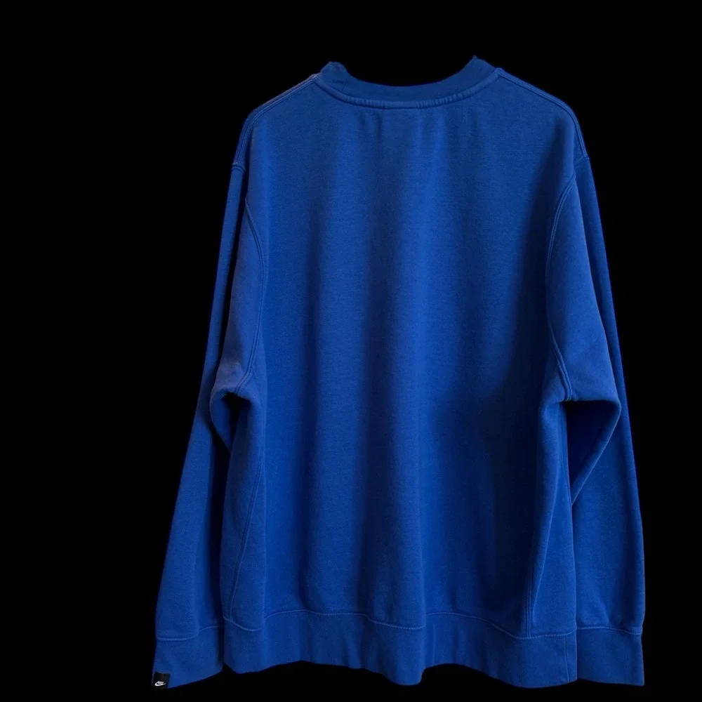 Nike Mens Crewneck Sweatshirt Blue Just Do It Graphic Print 80%‎ Cotton XXL #292